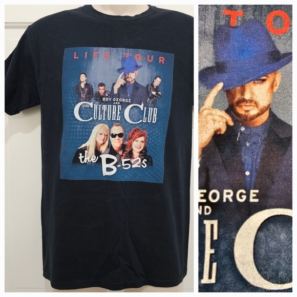 Fruit of the Loom Other - Boy George & Culture Club & The B-52s 2018 Life Tour Graphic T-Shirt Size S
